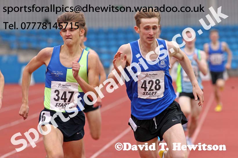 Mens  under-20s 800 metres, Northern Senior and Under-20s Track and Field Champs., Manchester. Photo: David T. Hewitson/Sports for All Pics